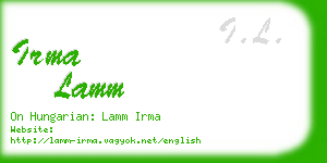 irma lamm business card